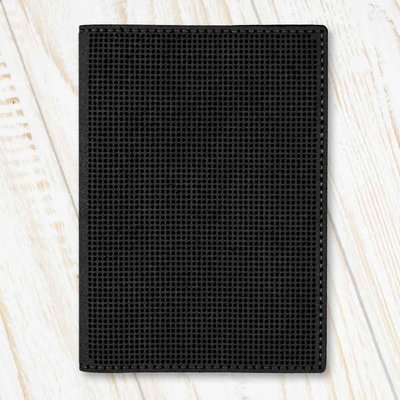 Аrtificial leather embroidery blank Passport cover FLBE(BB)-030 Black