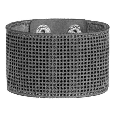 Аrtificial leather embroidery blank Bracelet (4х22cm) FLBE(BB)-052 Grey