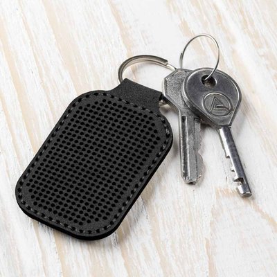 Аrtificial leather embroidery blank Key ring FLBE(BB)-006 Black