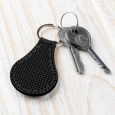 Аrtificial leather embroidery blank Key ring FLBE(BB)-012 Black