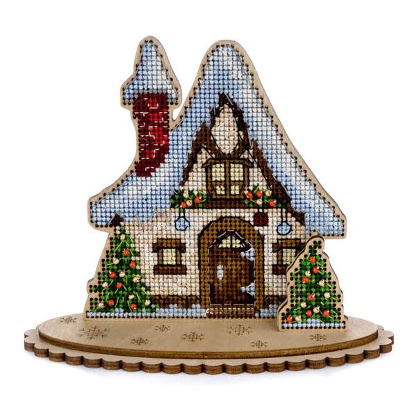 Cross-stitch kit on wood FLW-047