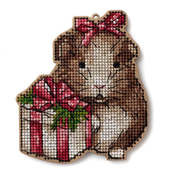 Cross-stitch kit on wood FLW-055