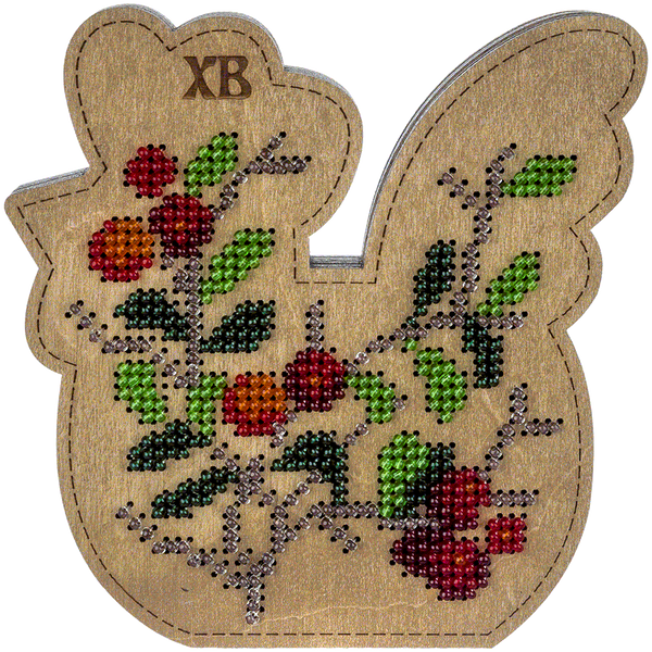 Bead embroidery kit on wood FLK-422