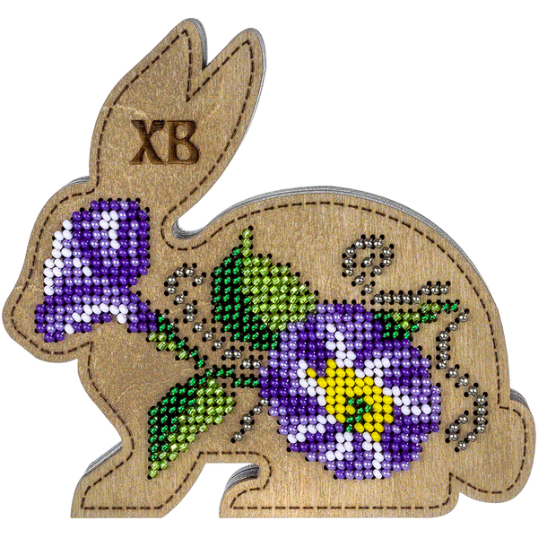 Bead embroidery kit on wood FLK-423