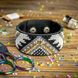 Bead embroidery kit on artificial leather Bracelet (3х22cm) FLBB-025 Black FLBB-025 photo 1