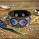 Bead embroidery kit on artificial leather Bracelet (3х22cm) FLBB-026 Black FLBB-026 photo 1