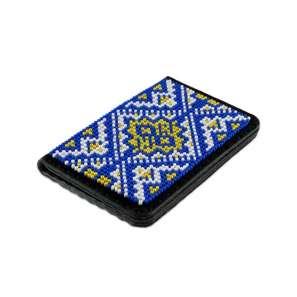Bead embroidery kit on artificial leather ID Passport Cover FLBB-062
