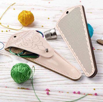 Заготовка для вышивки из искусственной кожи &laquo;Чехол для ножниц&raquo; FLBE(BB)-079 Розовый