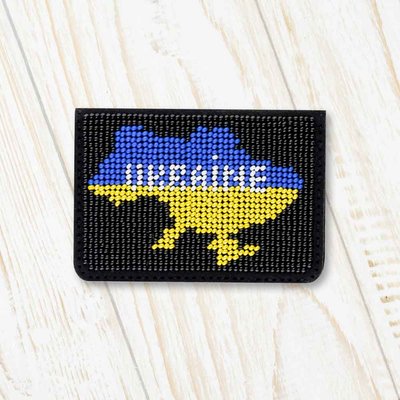Bead embroidery kit on artificial leather ID Passport Cover FLBB-064