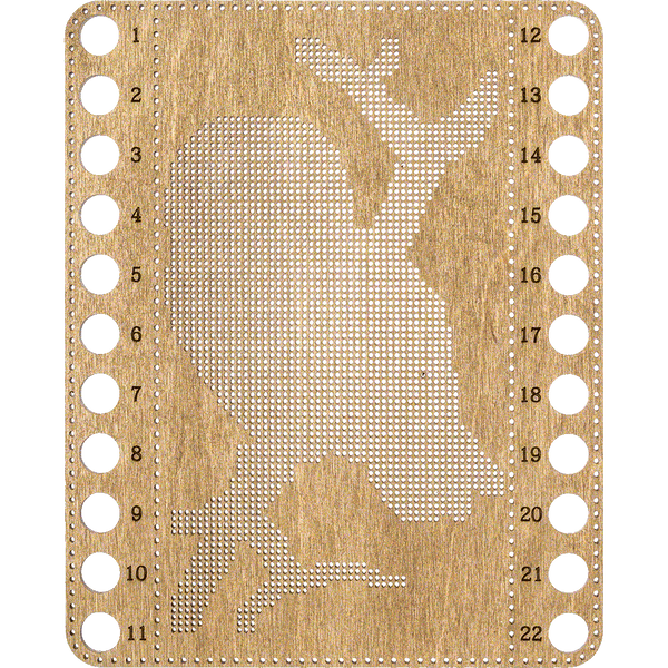 Blank for embroidery with thread on wood FLHW-016