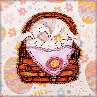 Bead embroidery magnet FLA-097