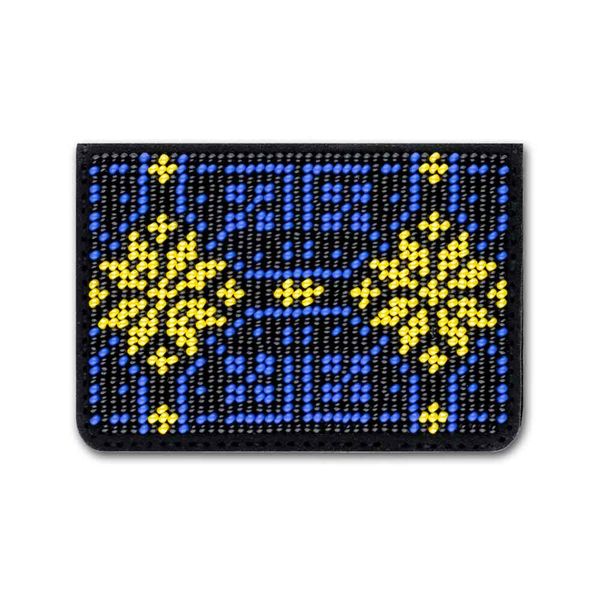 Bead embroidery kit on artificial leather ID Passport Cover FLBB-065