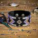 Bead embroidery kit on artificial leather Bracelet (3х22cm) FLBB-030 Black FLBB-030 photo 1