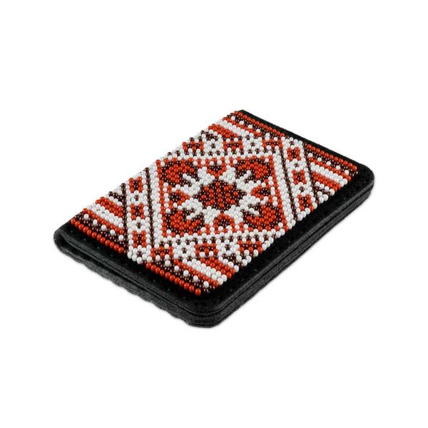 Bead embroidery kit on artificial leather ID Passport Cover FLBB-066