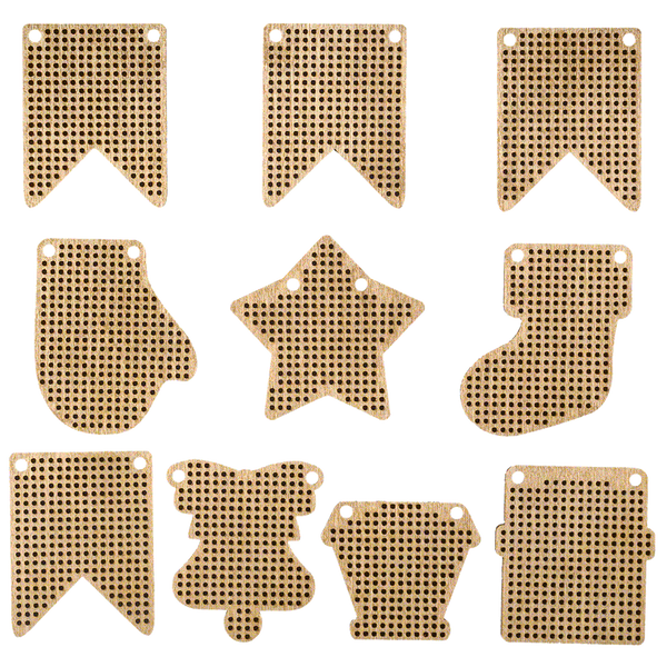 Set of blanks for embroidery on wood FLSW-009