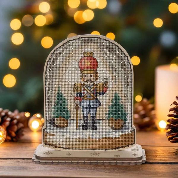 Cross-stitch kit on wood FLW-048