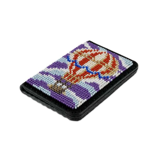 Bead embroidery kit on artificial leather ID Passport Cover FLBB-068