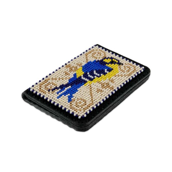 Bead embroidery kit on artificial leather ID Passport Cover FLBB-069