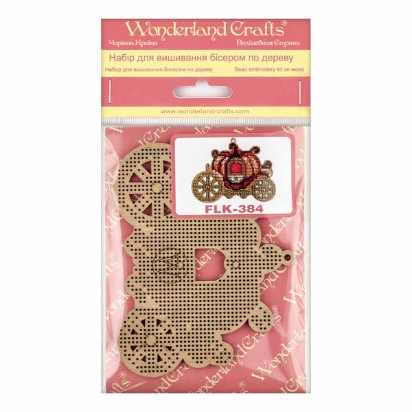 Bead embroidery kit on wood FLK-384