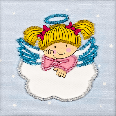 Bead embroidery magnet FLA-154