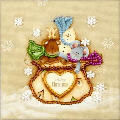 Bead embroidery magnet FLA-055