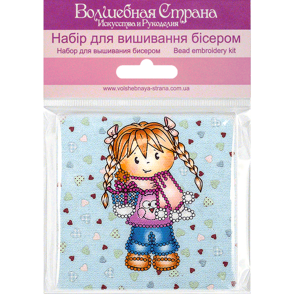 Bead embroidery magnet FLA-105
