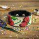 Bead embroidery kit on artificial leather Bracelet (3х22cm) FLBB-038 Black FLBB-038 photo 1