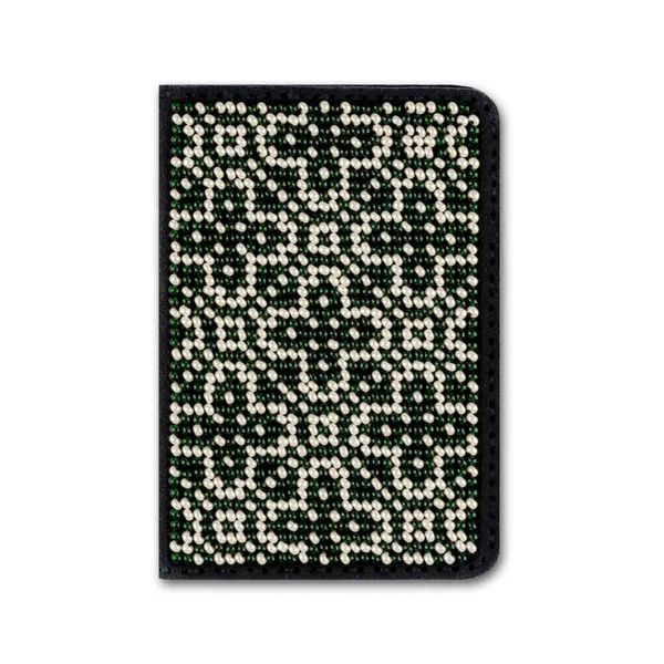 Bead embroidery kit on artificial leather ID Passport Cover FLBB-074