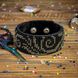 Bead embroidery kit on artificial leather Bracelet (3х22cm) FLBB-041 Black FLBB-041 photo 1