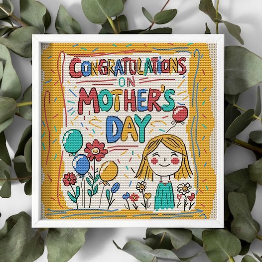 Электронная схема для вышивания крестиком &laquo;Mother's Day&raquo; OBP-009
