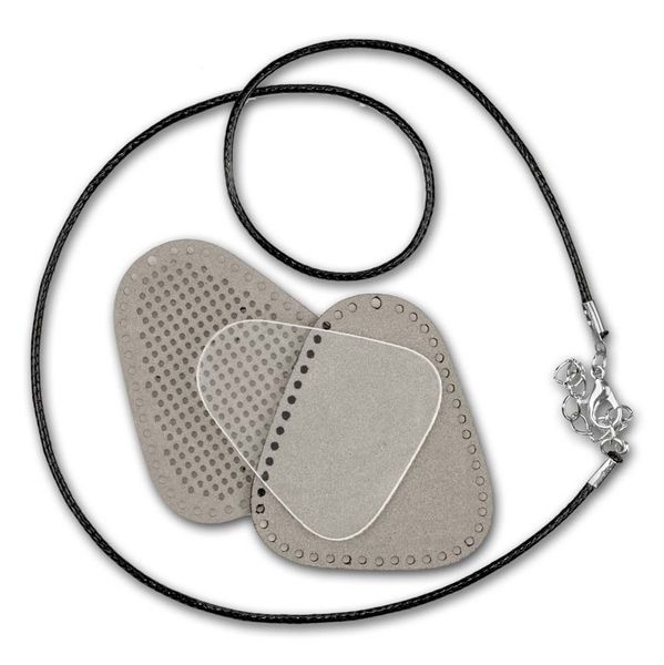 Аrtificial leather embroidery blank Pendant FLBE(BB)-019 Beige