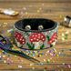 Bead embroidery kit on artificial leather Bracelet (3х22cm) FLBB-043 Black FLBB-043 photo 1