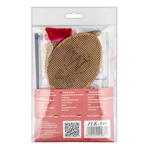 Bead embroidery kit on wood FLK-546