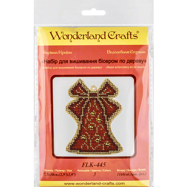 Bead embroidery kit on wood FLK-445