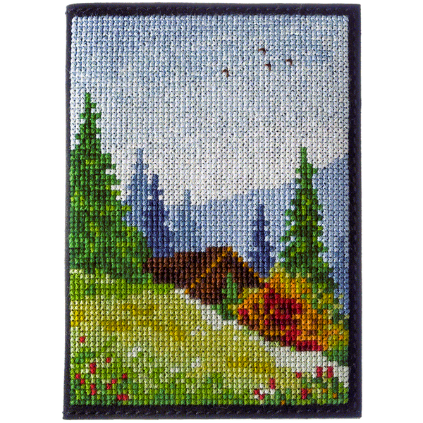 Cross-stitch kit on artificial leather FLHL-046