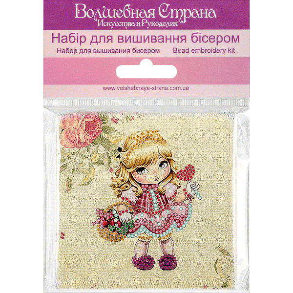 Bead embroidery magnet FLA-016