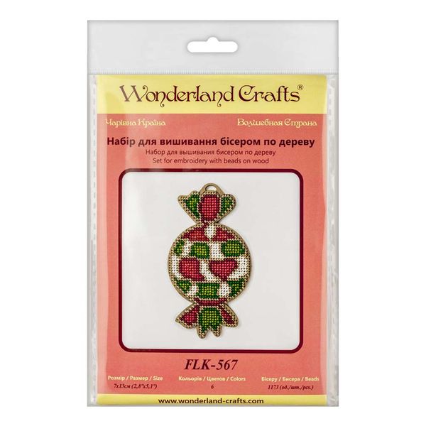 Bead embroidery kit on wood FLK-567