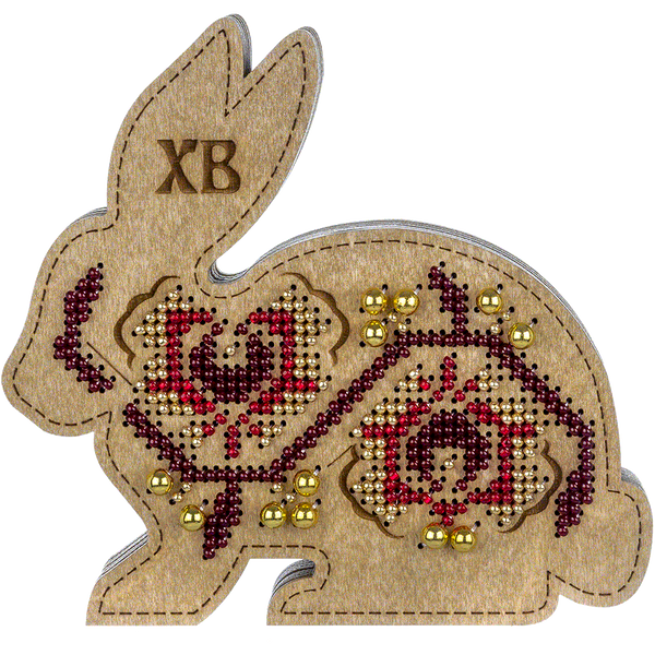 Bead embroidery kit on wood FLK-416