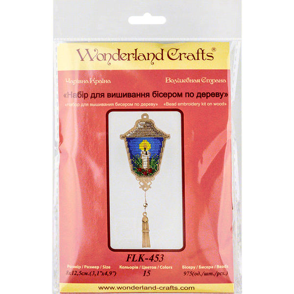 Bead embroidery kit on wood FLK-453