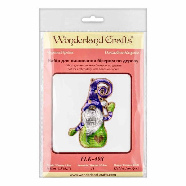 Bead embroidery kit on wood FLK-498