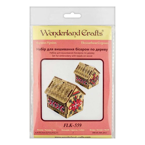 Bead embroidery kit on wood FLK-559