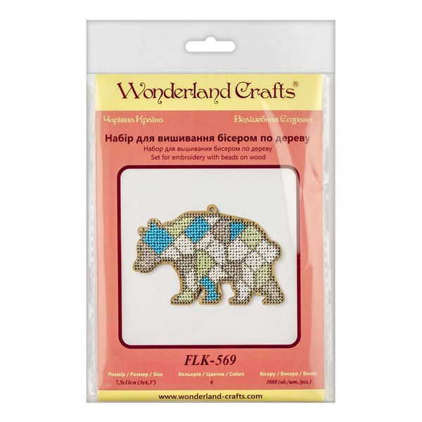 Bead embroidery kit on wood FLK-569