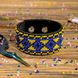 Bead embroidery kit on artificial leather Bracelet (3х22cm) FLBB-004 Black FLBB-004 photo 1