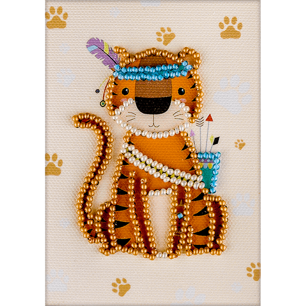 Bead embroidery magnet FLA-322