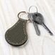 Аrtificial leather embroidery blank Key ring FLBE(BB)-008 Walnut FLBE(BB)-008 photo 1