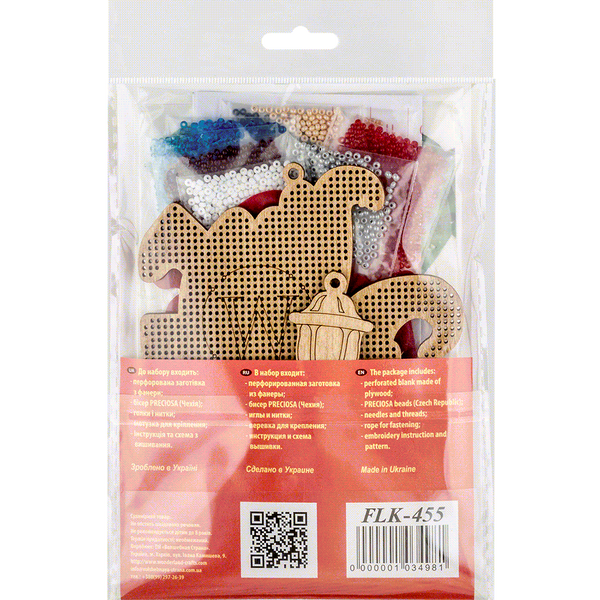 Bead embroidery kit on wood FLK-455