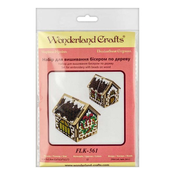 Bead embroidery kit on wood FLK-561