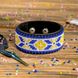 Bead embroidery kit on artificial leather Bracelet (3х22cm) FLBB-006 Black FLBB-006 photo 1