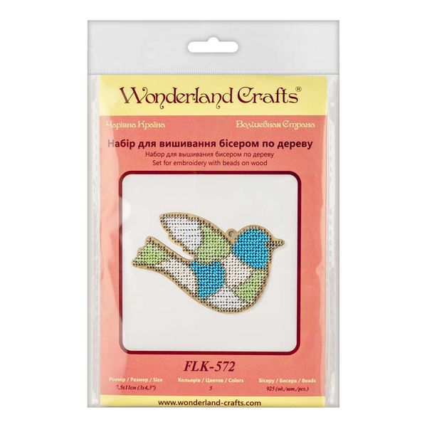 Bead embroidery kit on wood FLK-572