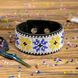 Bead embroidery kit on artificial leather Bracelet (3х22cm) FLBB-007 Black FLBB-007 photo 1